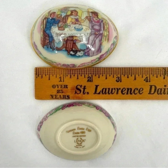 Lenox 1989 China Easter Egg Decorating Easter Eggs 24KT Gold Accent Trinket - Picture 10 of 11